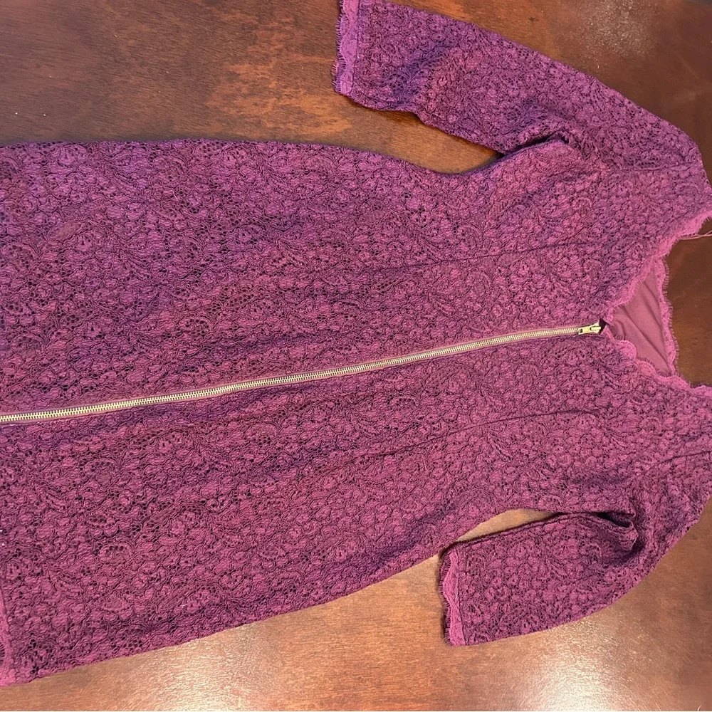 Adrianna Papell Purple Lace Dress - Picture 3 of 5